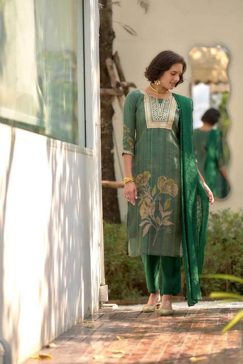 Tissue Designer Embroidered Kurti - MYLUXURY LANE ENTERPRISE